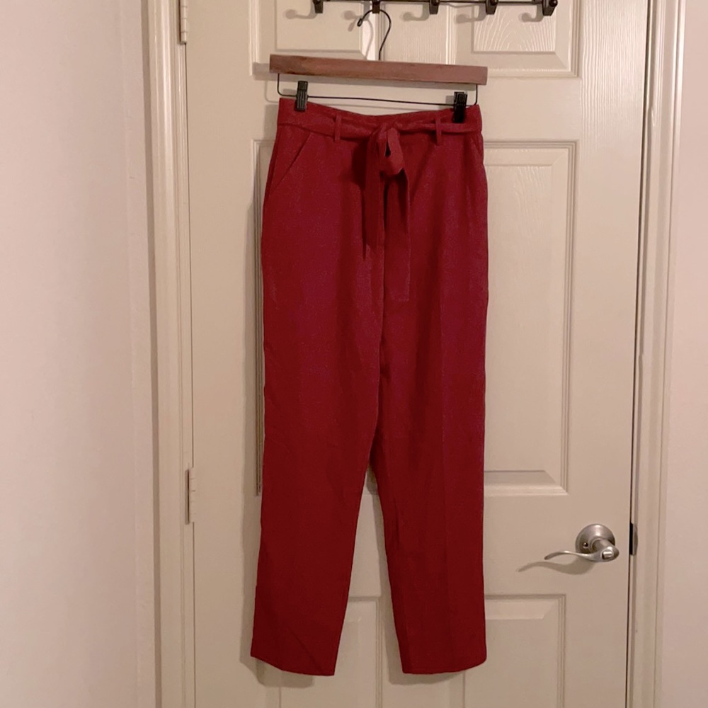 Forever 21 tie waist trousers - burnt orange